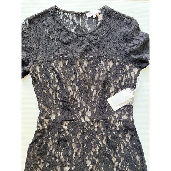 1.State Women's Game On Floral Lined Lace Short Sleeve Romper Size 4 NWT $109 - Picture 7 of 7